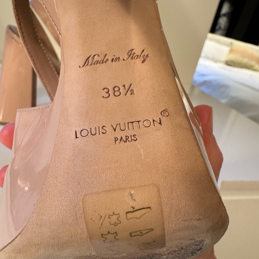 LOUIS VUITTON PLATFORM SANDAL SIZE 38.5 - Picture 7 of 8